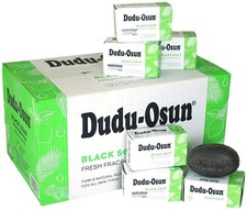 Dudu Osun African Black Soap 24 Bars 31.5 Ounce Pack of 4 , WHITE,GREEN