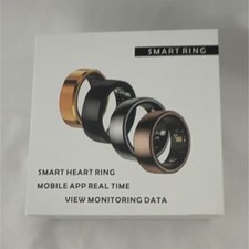 Smart Ring Activity Tracker Stainless Steel Mobile App Android iOS Silver Black