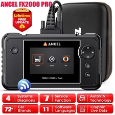 NEW ANCEL FX2000 PRO OBD2 Scanner ABS SRS Engine Code Reader Car Diagnostic Tool