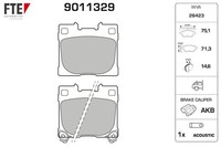 FTE Bremsbelagsatz Scheibenbremse 9011329 FüR Toyota Yaris 4WD GXPA16