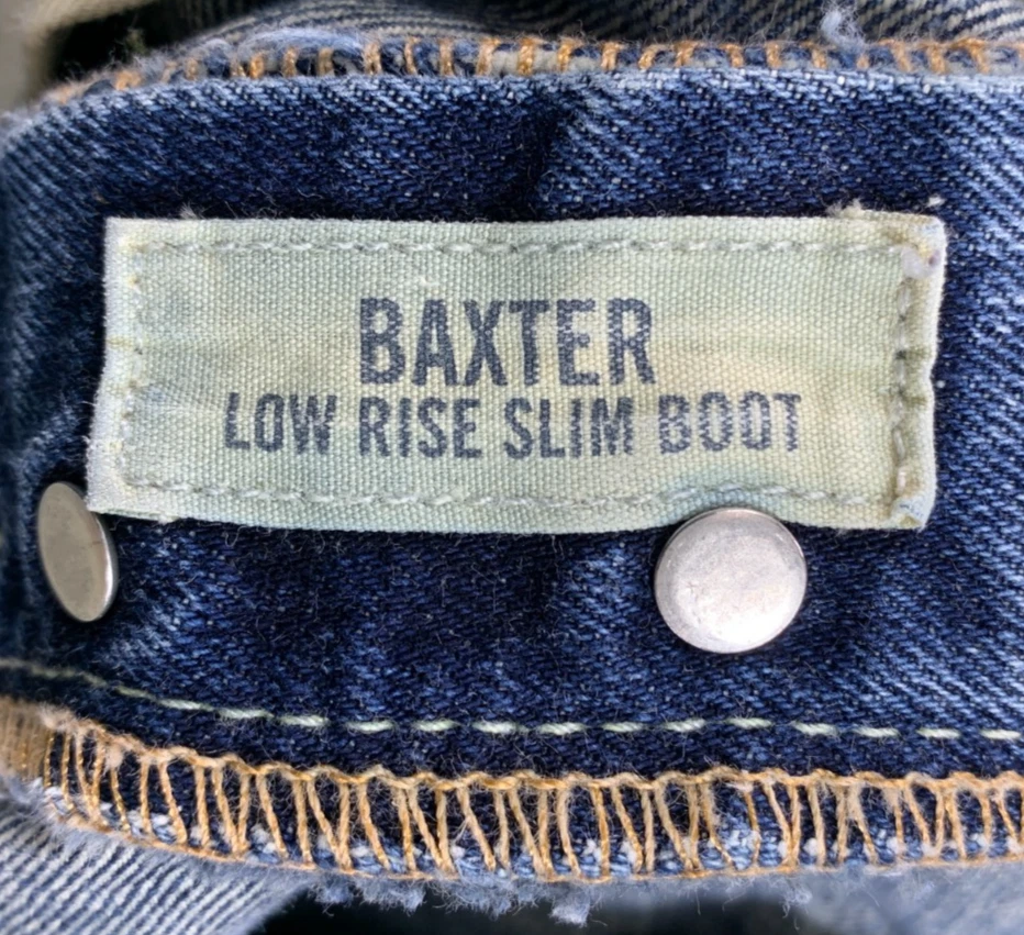 Abercrombie & Fitch Jeans Mens 32x30 Blue Baxter Low Rise Slim Boot Button Fly - Image 4 of 4