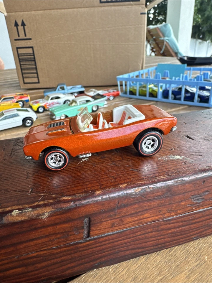 Hot Wheels 1967 Camaro Convertible - Orange - NEAR MINT - Vintage Real Riders - Image 4 of 4