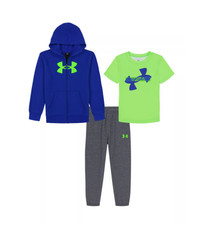 New Under Armour Boys Rival 2 Piece Hoodie and Pants Set Size 7