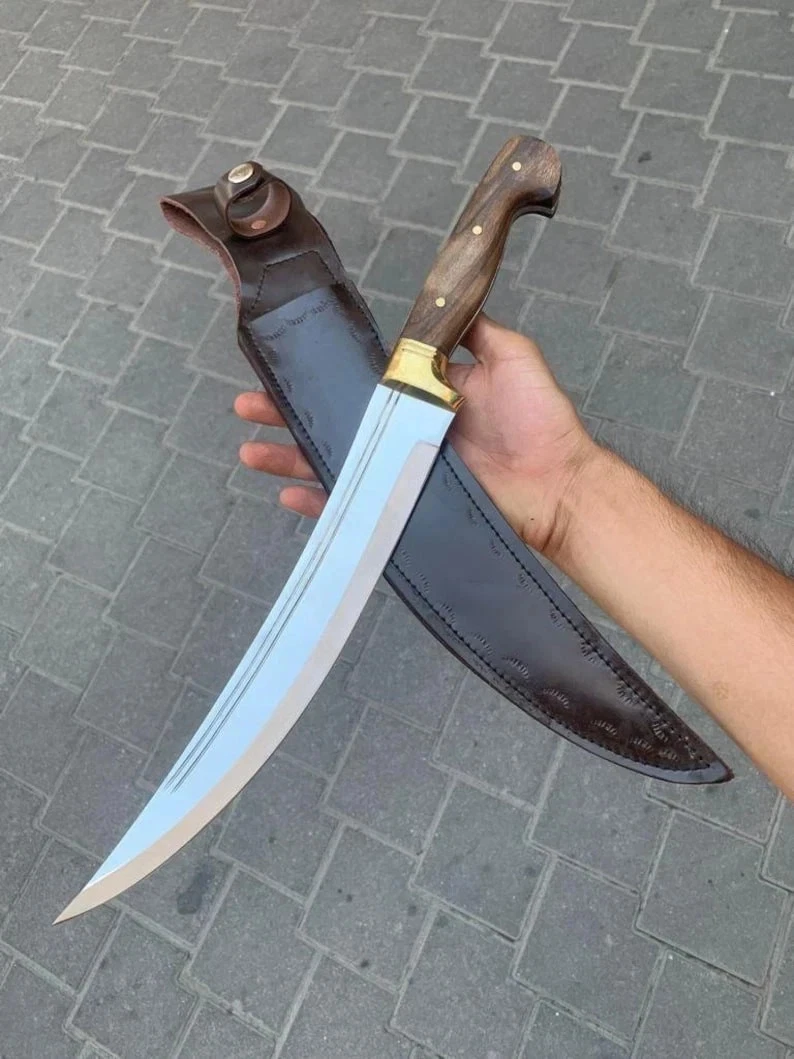 Handmade Survival Bowie Knife | Carbon Steel Full Tang Blade | Outdoor Hunting