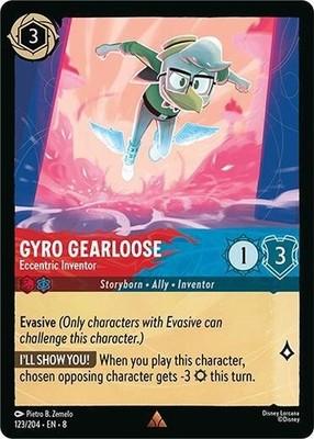 Disney Lorcana TCG - Reign of Jafar - Gyro Gearloose - Eccentric - Rare 123/204