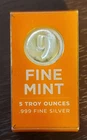 5 OZ .999 SILVER 9 FINE MINT POURED BAR. from APMEX