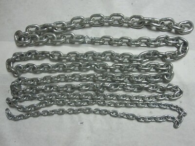 24 Foot chain galvanized welded Link W 5 sized sections 5/8 ½ 10mm 8mm 7mm links