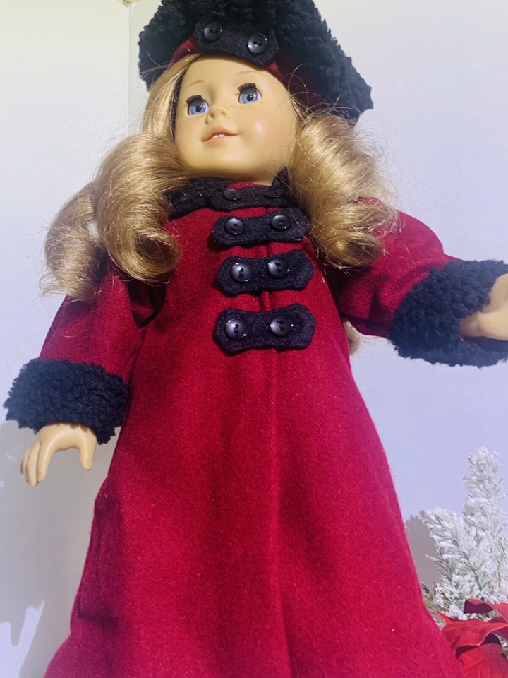 Victorian Winter Coat & Hat for American Girl 18" Doll Clolthes Accessories Fit - Image 2 of 4