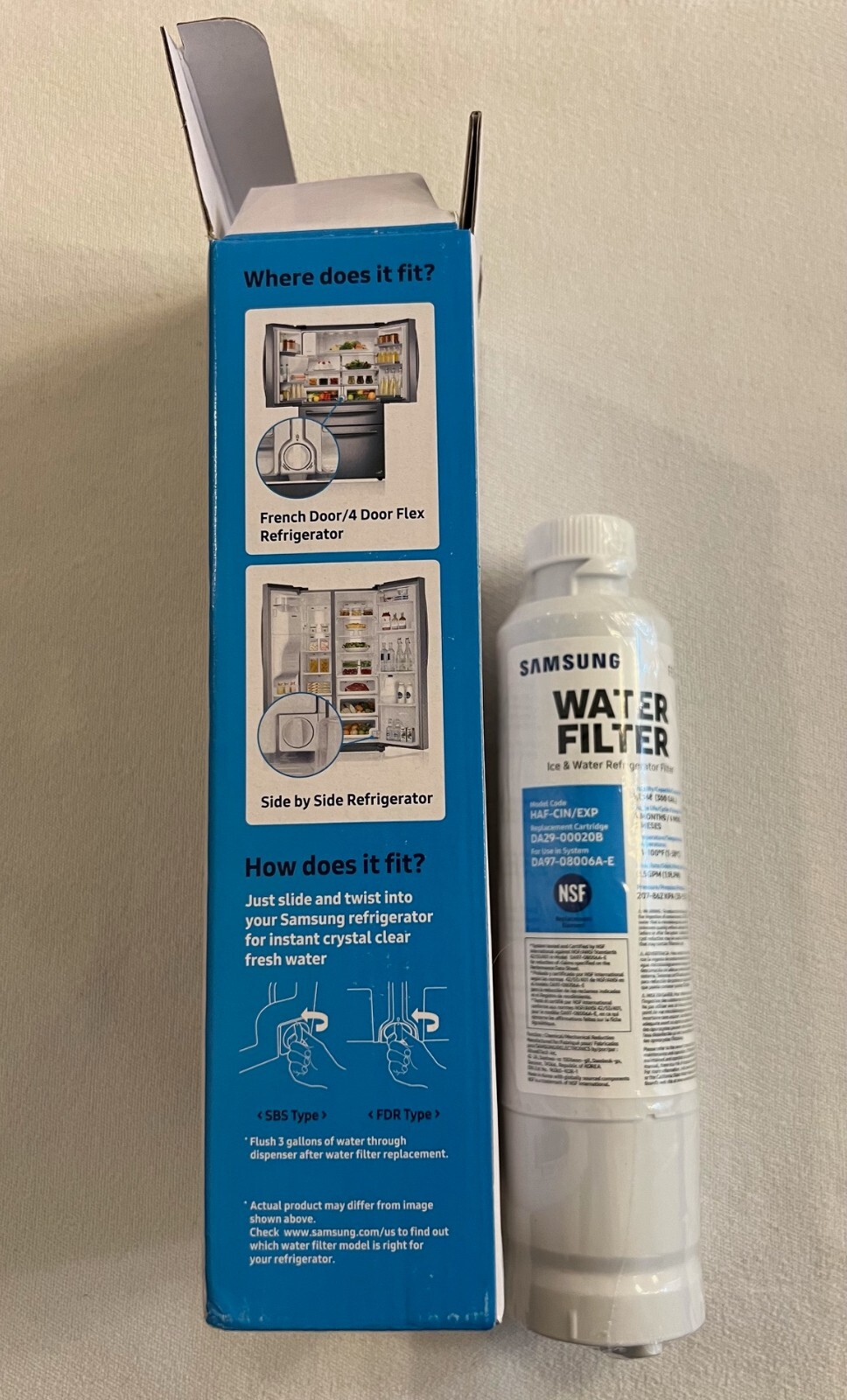 1 PIECE GENUINE SAMSUNG FRIDGE WATER FILTER CARTRIDGE DA2900020B HAFCIN/EXP eBay