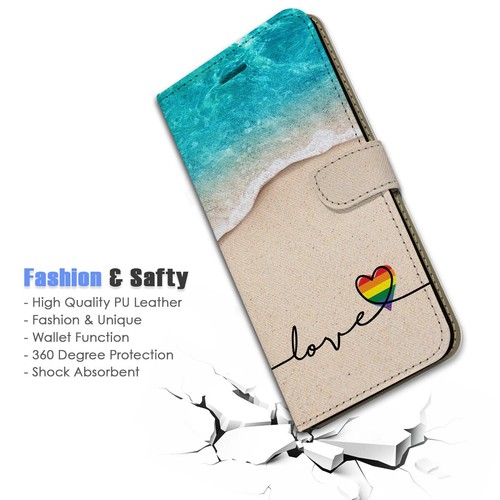 ( For Vivo Y22s ) Wallet Flip Case Cover AJ23736 Beach Gay Pride - Photo 3 sur 7