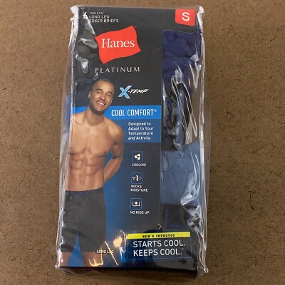 Hanes Men's Size Small Platinum X-TEMP Assorted Long Leg