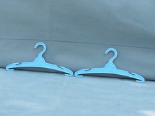 2 Vintage Blue Plastic Child's Coat Clothes Hanger Tomahawk  War Club