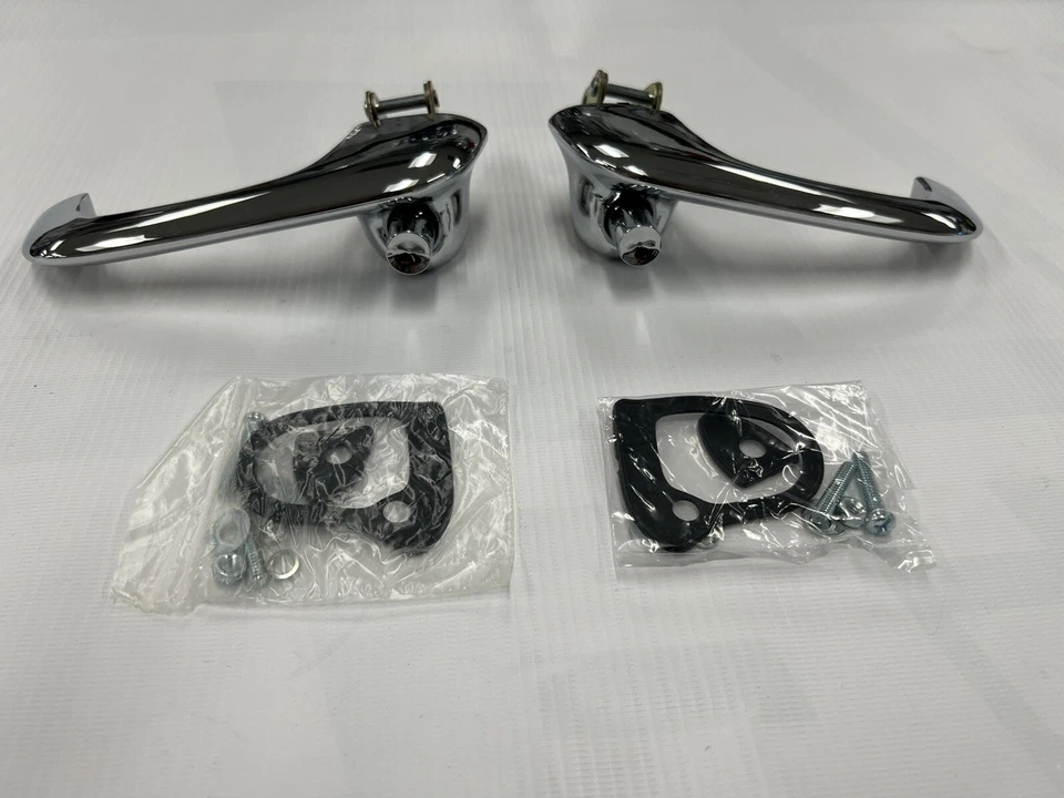 1967 67 1968 68 Ford Mustang cromo manijas de puerta exterior par derecha e izquierda Foto 3 de 4