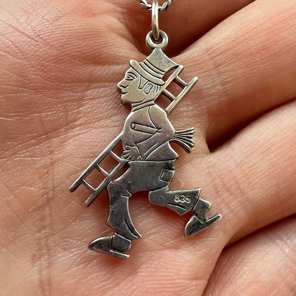 アクセサリー vintage Germany silver835 necklace Vintage Silver 835 Women's Men's Jewelry Necklace Pendant Old