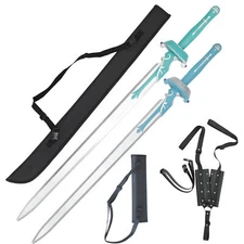 Green Foam Katana Sword | 42.9" PU Blade with Core | Anime Cosplay Prop & Carry