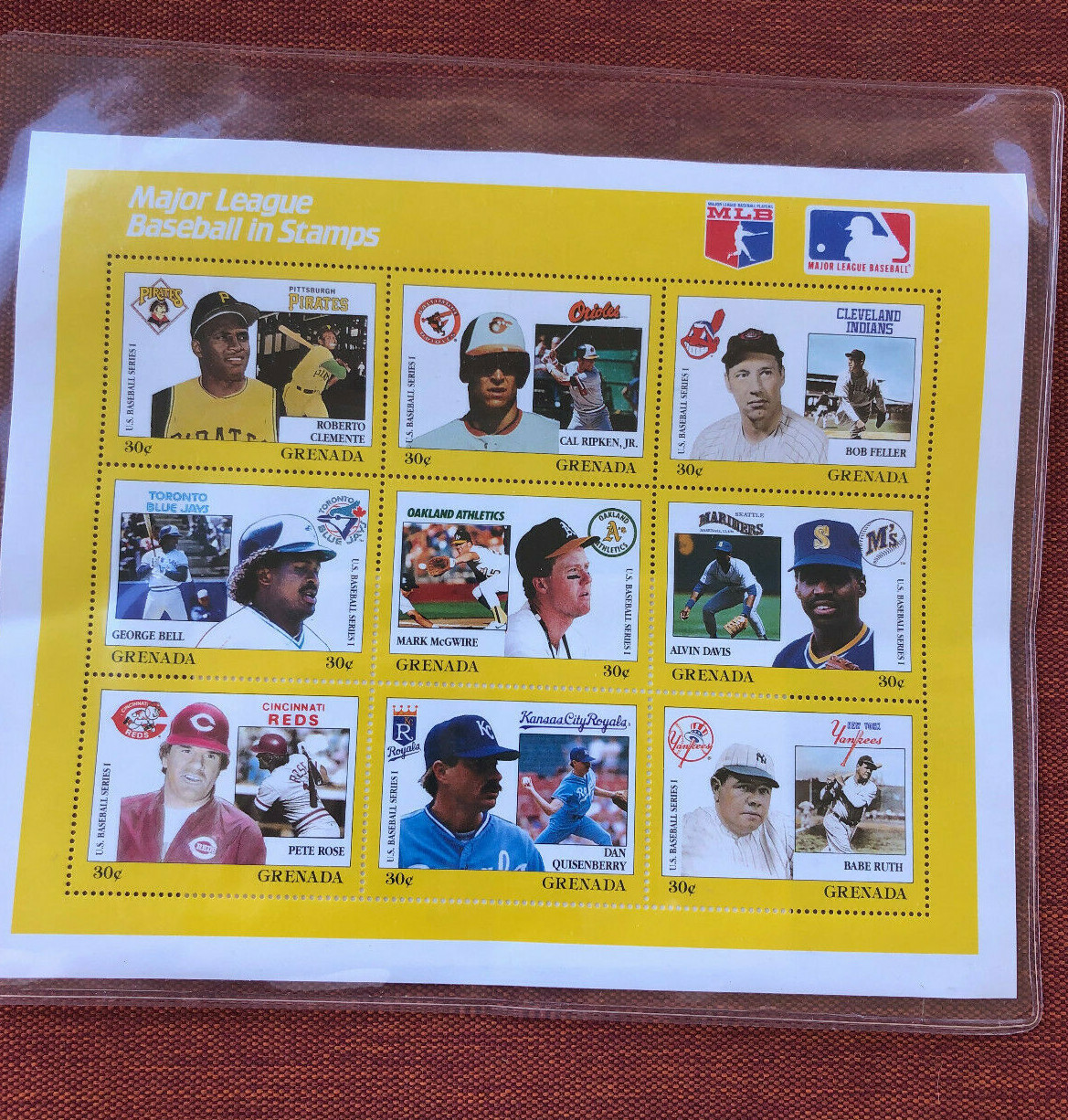 Major League Baseball In Stamps W certificate International Collectors major-league-baseball-in-stamps-w-certificate-international-collectors