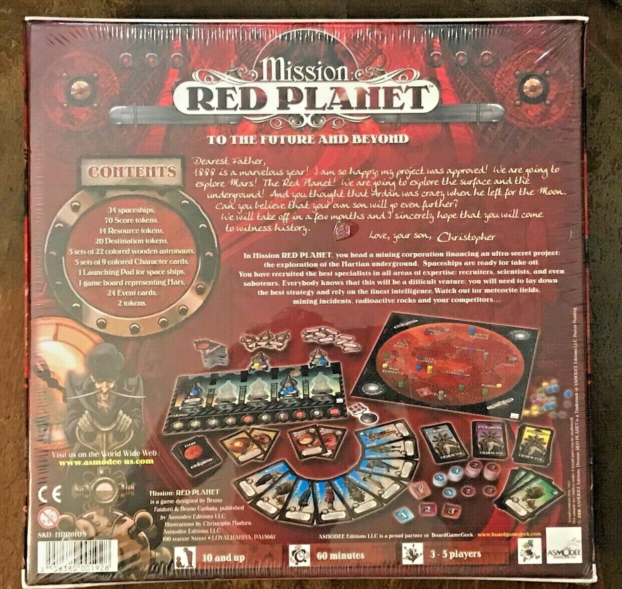 Asmodee Games: Mission Red Planet Board Game NEW in SHRINK OOP 1st Edition