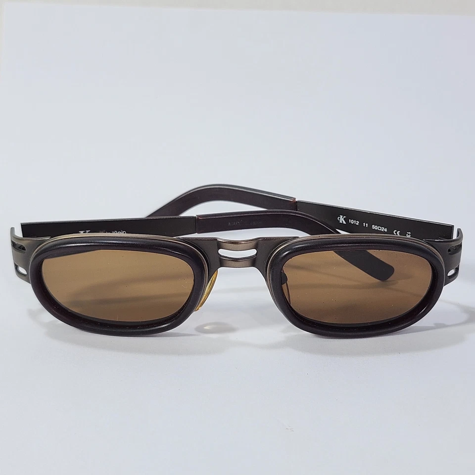 Calvin Klein CK1012-11 103 Sunglasses Bronze Tone Oval Sport Eyewear 50/24 - Image 2 of 4