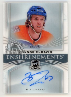 Connor McDavid 2018-19 Upper Deck The Cup Enshrinements Autograph Card 05/25