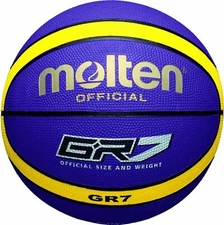 Molten GR7 12 Panel Design Rubber Basketball Purple/Yellow