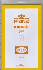 Prinz Stamp Mount Strips 265x151mm Black For Antique Auto, Communication 5 Scott