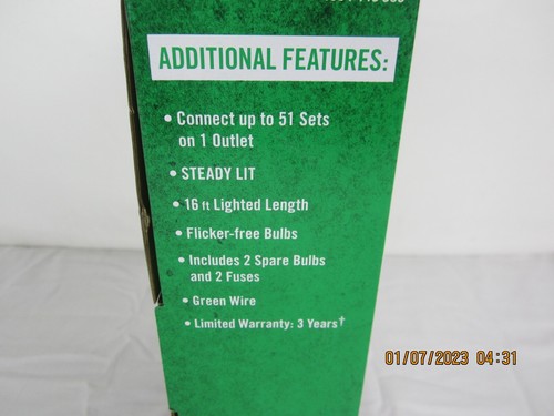 LED C9 2X Super Bright Red White Christmas Lights Steady Lit - Picture 5 of 10