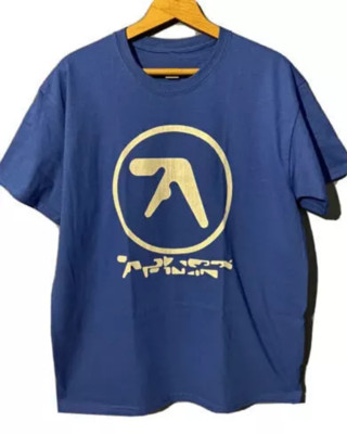 Collection Aphex Twin Logo Blue Short Sleeve T Shirt Full Size S-5XL BE2648