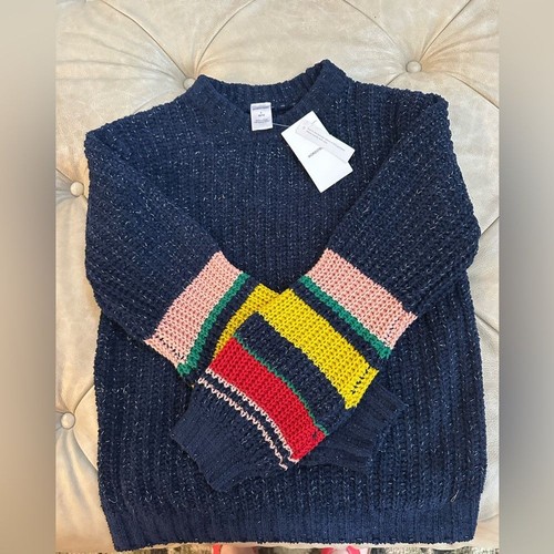 Nordstrom kids girls navy blue sweater NWT Large 10/12 - Picture 2 of 6