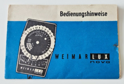 Bedienungsanleitung WEIMARLUX NOVA Belichtungsmesser