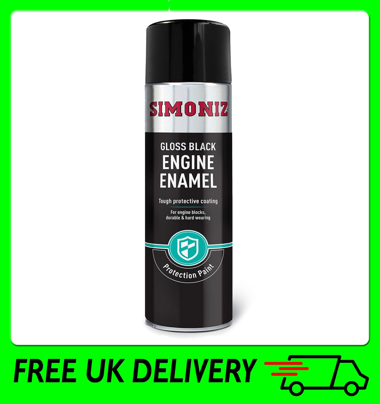 SIMVHT32D Engine Enamel Spray Paint 500ml x6 Aerosol Spray Gloss Black Simoniz - Image 7