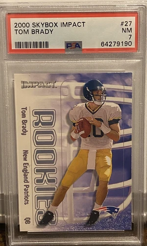 2000 Skybox Impact Tom Brady Rookie Card RC #27 PSA 7 Near Mint