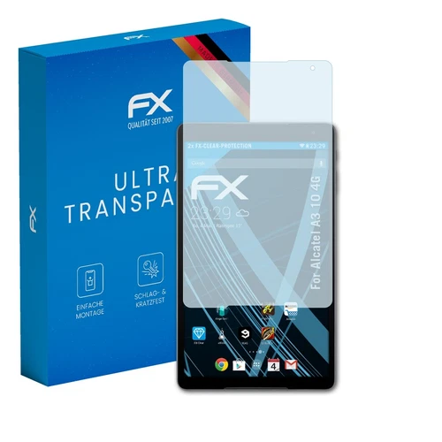 atFoliX 2x Displayschutzfolie für Alcatel A3 10 4G Schutzfolie klar Folie