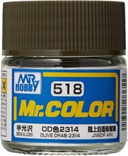 Mr. Hobby C518 Mr. Color Olive Drab 2314 Lacquer Paint 10ml - US