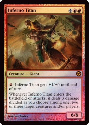 1x Inferno Titan - Foil - Duels of the Planewalkers 2012 PS3 Promo Light Play, E