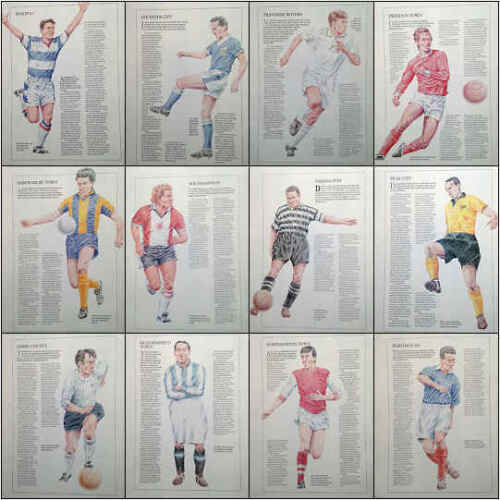 Club Colours Historical Football Strips Records Picture - Various Teams D to M - Afbeelding 1 van 53