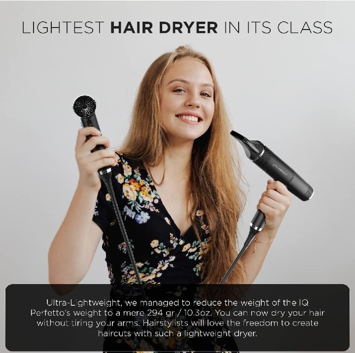New GAMA Italy IQ PerfettoProfessional Lightweight Hair Dryer Black Open Box GAMA | Accessories | New Gama Italy Iq Perfettoprofessional  main image 4