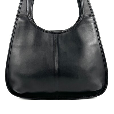 COACH Ergo 9035 Shoulder bag Black OLD Vintage Crescent Leather