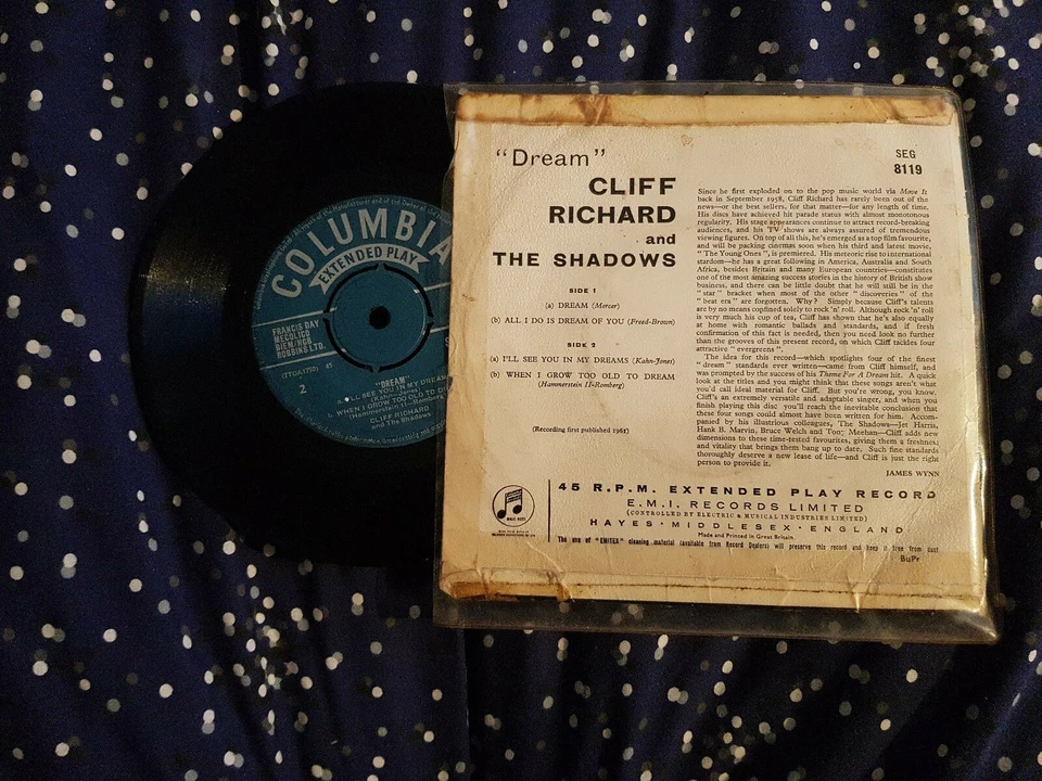 CLIFF RICHARD DREAM E.P ORIGINAL U.K 1961 Foto 2 de 2