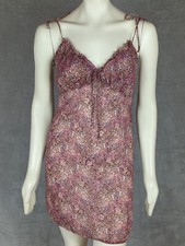 Vintage Y2K Babydoll Mini floral slip Dress size Small feminine dainty Whimsy