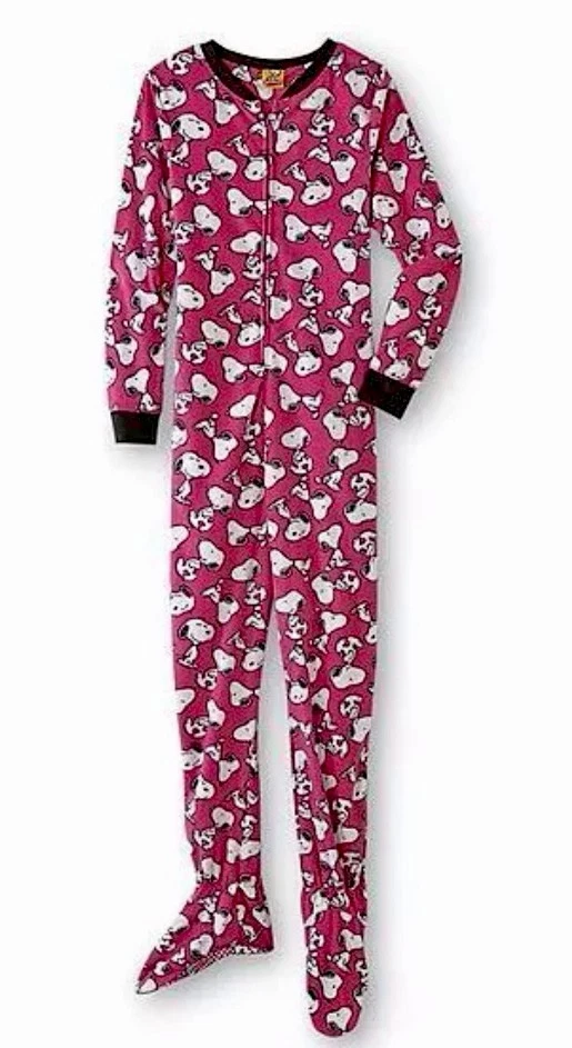 Snoopy footed pajamas store for adults