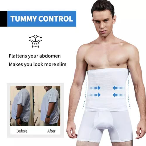 Herren Bauch Kontrolle Tuck Gürtel Body Shaper Abnehmen Taillentrainer Trimmer - Bild 7 von 16