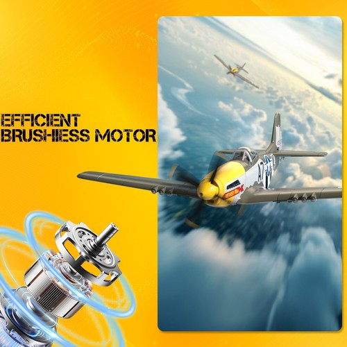 2.4G VOLANTEX P51D Mustang RC Flugzeug 4CH Kunstflug RTF Brushless Motorflugzeug - Bild 6 von 16