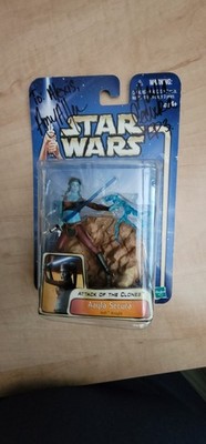 Star Wars Attack of the Clones Aayla Secura Signed Amy Allen Figure