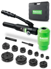 AMZCNC Hydraulic Knockout Hole Punch Driver Kit 1/2 to 4 inch Electrical