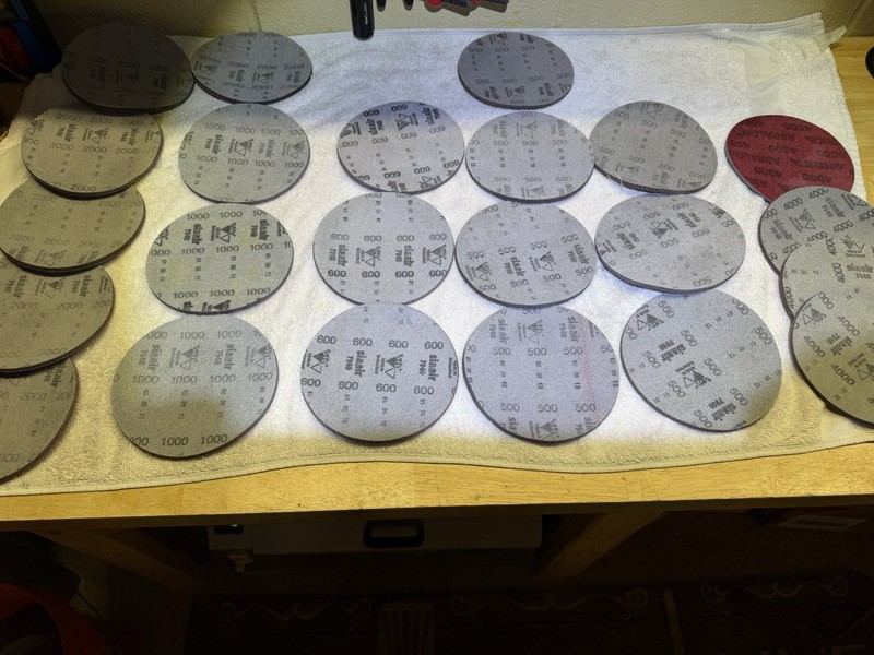 Abralon,Siaiir 23 Gently Used 6”Bowling Ball Sanding Pads.still Usable.