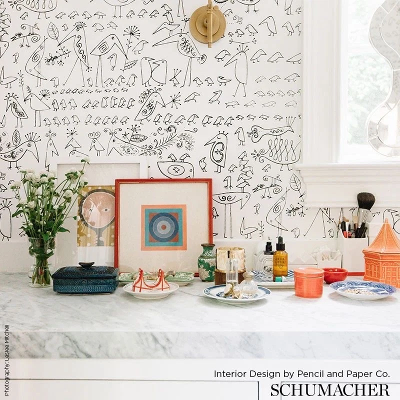 Papel pintado de aviario de Schumacher - 2705510 - PVP £350
