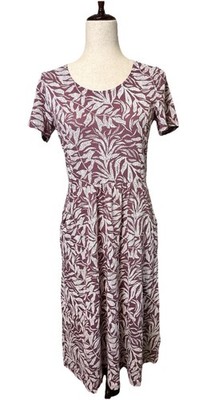Seasalt Cornwall Purple Organic Cotton Enor Fit-and-Flare Dress US 4