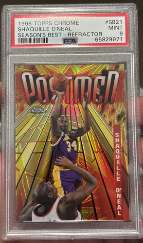 1998-99 Topps Chrome - Season's Best Post Men Shaquille O'Neal Refractor PSA 9