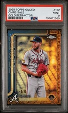 2025 Topps Gilded Chris Sale Gold Refractor #122 PSA 9 /99 Braves