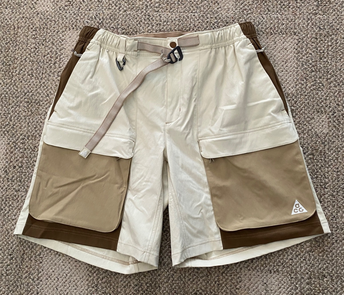 Nike ACG Cargo Shorts Smith Summit HV0593-229 Khaki Tan $130 Men's